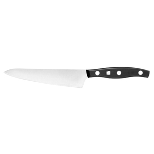 Cuchillo de Cocina de 5.5 Pulgadas con Hoja Plateada de Borde Fino y Mango Negro Remachado Curvo, Herramienta para Cortar y Picar Frutas y Verduras - Product Image 1