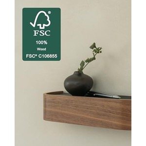 Porte-clés minimaliste en bois d'acacia avec miroir - Crochets muraux artisanaux en gros - Product Image 3