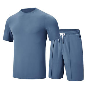 Conjunto Deportivo de Verano Personalizado para Hombre, de 2 Piezas, Secado Rápido, Ecológico, Camiseta de Manga Corta, Conjunto de Pantalones Cortos para Hombre - Product Image 1