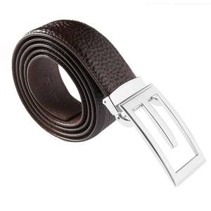 RELEVO INDUSTRIES Cinturón Casual de Cuero Genuino de Vaca Marrón Sólido con Hebilla Rectangular Plateada, Transpirable y Ecológico - Product Image 2