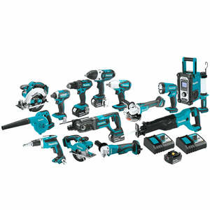 Nuevo kit combinado inalámbrico de herramientas eléctricas Makita XT1501 de 18 voltios y 3.0 Ah con 15 piezas de iones de litio para contratistas profesionales - Product Image 5