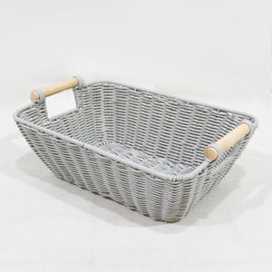 Cestas de Almacenamiento Tejidas con Asa, Organizadores, Cajas Decorativas, Cestas de Mimbre, Cestas de Polipropileno para Almacenamiento - Product Image 2