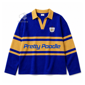 Polo de rugby Sigma Gamma Rho Sorority pour femme, col classique, blocs de couleur, broderie lettres grecques, haut athlétique - Product Image 1