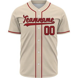 Camiseta de Béisbol Personalizada para Hombre, Manga Corta, Transpirable, de Poliéster, con Números de Equipo, Impresión Sublimada, Logotipo en la Espalda, para Adultos, Todas las Temporadas - Product Image 2