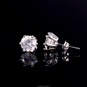 Pendientes de Diamantes Cultivados en Laboratorio con Certificación IGI Premium, Joyería Fina Personalizada, Oro Sólido de 18K, Chapado en Platino, Amarillo, Blanco, Rosa, Regalos - Product Image 2