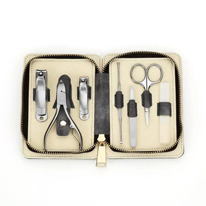 Ensembles de manucure et pédicure, coupe-ongles, outils en acier inoxydable, ciseaux à ongles professionnels, kit de voyage 7 en 1 OEM - Product Image 6