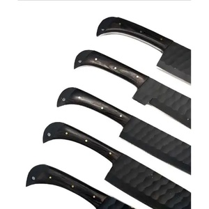 Juego de Cuchillos de Chef Profesionales de Acero Inoxidable de 5 Piezas, Hechos a Mano por Ahmad Fabric, Mango de Resina, Funda de Cuero, Diseño Moderno, Personalizable - Product Image 6