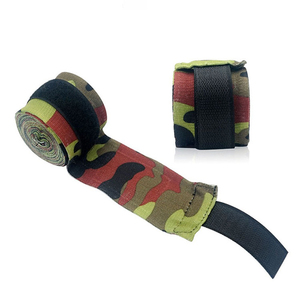 Custom Logo Gym Use Hand <b>Wraps</b> Wholesale <b>Black</b> Boxing MMA Hand <b>Wraps</b> Cotton Bandages - Product Image 1