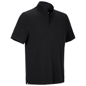 Chemise à manches courtes pour homme, couleur unie marron, style décontracté, coupe classique, boutons sur le devant, 100% polyester, service OEM - Product Image 6