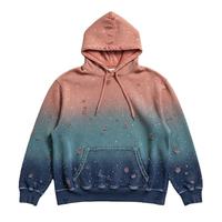 Sweat-shirts à capuche unisexes OEM délavés à l'acide, essentiels pour femmes et hommes, sweats vintage personnalisés effet soleil délavé