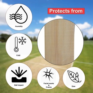 CP CHAMPION Bate de Críquet de Madera de Sauce Inglés Duradero, Equipo Deportivo, Lámina Antideslizante Hecha de Madera de Alta Calidad - Product Image 3