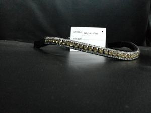 Banda de cejas de caballo de cuero negro personalizada, cristal ostentoso, cómoda y duradera para equitación ecuestre, último producto de moda. - Product Image 6