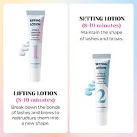 Kit Profesional de Lifting de Pestañas Coreano de 3 Pasos con Solución de Queratina para Permanente y Laminación de Pestañas y Cejas Pasos 1, 2 y 3