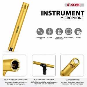 Kit de Micrófonos Profesionales de 5 Núcleos para Conga, Snare y Tom, con Conexión XLR, Cardioide y Unidireccional - Product Image 6