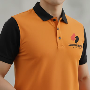 Camisetas polo personalizadas para hombre, transpirables, de punto, con logotipo impreso, de poliéster/algodón, de secado rápido, manga corta, OEM. - Product Image 2