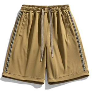 Conjunto de Verano 2026 para Hombre, Estilo Urbano, Casual, Deportivo, Playero, Transpirable, con Botones, Camiseta de Manga Corta y Pantalones Cortos de Color Sólido - Product Image 5