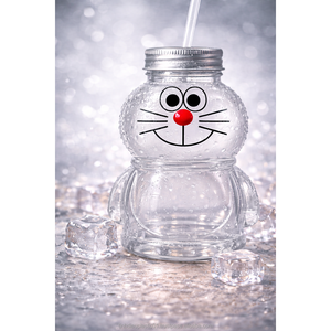High Quality 500ml PET <b>Plastic</b> Bear Shaped <b>Bottle</b> <b>with</b> Aluminum Lid and <b>Straw</b> Hole - Product Image 5