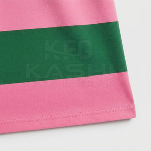เสื้อรักบี้ผู้ชายผ้าฝ้ายถักคุณภาพพรีเมียม สีพื้น ปักโลโก้ ระบายอากาศได้ดี บริการ OEM แบบกำหนดเองสำหรับทีม - Product Image 6