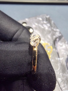 Elegant 9K Yellow Gold Diamond Wedding Band Simple Polished Engagement <b>Ring</b> Fine Jewelry <b>for</b> Women and <b>Men</b> - Product Image 5