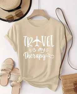 เสื้อยืดผู้หญิงสุดเก๋ ประดับลูกปัด ดีไซน์ทันสมัย ใส่สบาย เป็นมิตรกับสิ่งแวดล้อม เสื้อฤดูร้อน ผลิตจากผ้าเดนิม ผ้าบาติก ผ้าคอร์ดูรอย 100% - Product Image 5