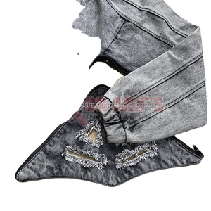 Sudadera con capucha Y2K personalizada, con relieve 3D, efecto desgastado, lavado ácido vintage, corte holgado, cremallera completa, para hombre, 100% algodón, invierno, con cuentas - Product Image 6