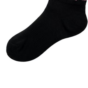 <b>Black</b> Pink Crew <b>Socks</b> Women Casual Sports <b>Socks</b> Comfortable Cotton Blend Footwear Daily Wear Fashion <b>Socks</b> Athletic Style - Product Image 3