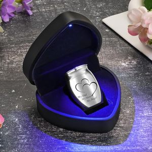 Vintage Aluminum <b>Keepsake</b> <b>Memorial</b> Urn Funeral Ash Container Crafted With Artistic Matte Texture And Elegant Detailing - Product Image 6