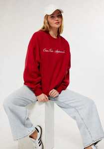 <b>Women's</b> Oversized Crew Neck Sweatshirt Long Sleeve Solid Casual Pullover Top - Product Image 2