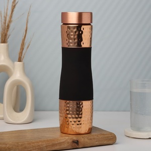 Traditional Pure Copper Water Bottle Handmade Reusable Ayurvedic Drinking Bottle For <b>Men</b> Women Office Travel Gym Fitness Daily - Product Image 1