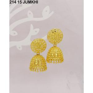 Pendientes Jumkha Tradicionales Indios de Diseño Chapados en Oro, Calidad Premium, Nuevo Diseño, Accesorio de Moda para Bodas para Mujer - Product Image 1