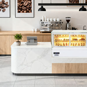 उच्च प्रदर्शन वाणिज्यिक सीधे किनारे काउंटरटॉप प्रशीतित डिस्प्ले कैबिनेट कॉफी की दुकान के लिए 3 परत मिठाई - Product Image 1