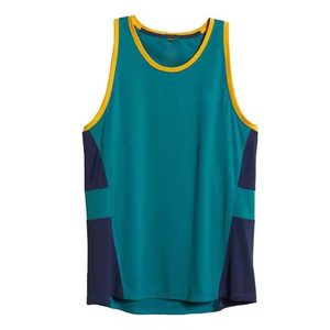 Débardeurs de sport décontractés pour hommes en polyester/coton tricoté, écologiques, à séchage rapide, respirants, pour musculation et entraînement (tailles plus) - Product Image 1