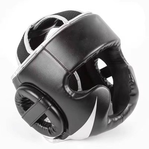 Factory Made Protective Gear <b>Equipments</b> Boxing Head Guards Premium Leather Made Adjustable Head Protection Helmets - Product Image 2