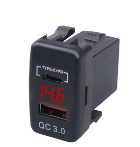 12V 24V 48W <b>USB</b> C PD 30W QC3.0 Voltmeter <b>USB</b> Charger Socket 22x40mm for Toyota <b>Switch</b> Panel - Product Image 3