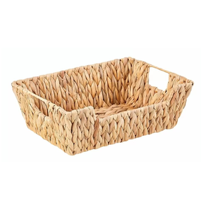 ISLA Paquete de 2 Cestas Rectangulares Abiertas de Jacinto para Almacenamiento en Despensa, Organizadores Tejidos con Asas Recortadas para Estantes del Hogar y Exhibición Minorista OEM - Product Image 5