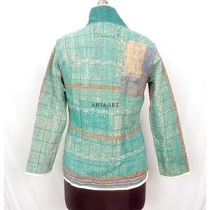Indian Cotton Vintage Kantha <b>jacket</b> with <b>mandarin</b> <b>collar</b> and pockets button Autumn/Winter High Quality Quick Dry Plus <b>Jacket</b> - Product Image 4