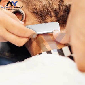 Kit de rasoir droit professionnel de qualité supérieure, manche en bois, lames à bord simple en acier inoxydable, rasoir de barbier pour salon - Product Image 2