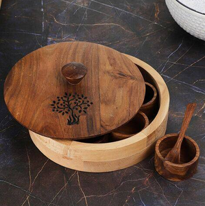 Wood Spice <b>Box</b> Interior <b>Herb</b> & Spice Storage <b>Box</b> Hand Wash Only Durable Wooden Seasoning Organizer <b>Herb</b> <b>Box</b> - Product Image 1