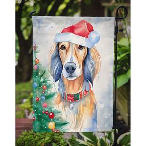 Bandera de jardín de Navidad Saluki multicolor, buzón decorativo y cartel de Patio para ilustraciones de patio y césped para camas de flores - Product Image 3