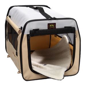 Lightweight Easy <b>Folding</b> Zippered Pet <b>Crate</b> Convenient Travel-Friendly Pet Cage & House - Product Image 4