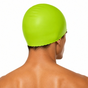 Bonnet de bain unisexe en silicone, ajustement confortable, élastique, imperméable, doux et extensible, service OEM - Product Image 2