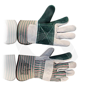 Guantes de Cuero Doble Palma Antideslizantes, Protección Antiestática, Lisos, 10 Pulgadas de Largo, Resistentes, para Trabajo Industrial y de Construcción - Product Image 5