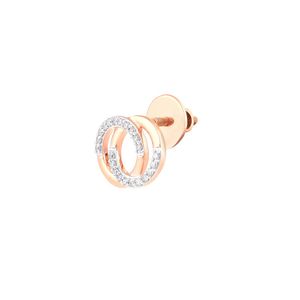 Pendientes de Oro Rosa con Diamantes Cultivados en Laboratorio en Forma de Círculos Entrelazados - Product Image 2