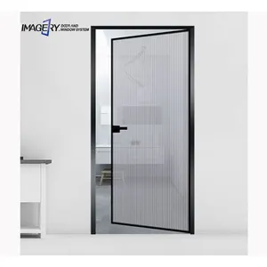 Puerta de ducha de vidrio pivotante sin Marco de Imágenes puerta de vidrio con bisagras de vidrio transparente sexy para Baño