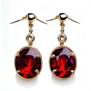Handmade 925 Sterling Silver Gemstone Drop <b>Earrings</b> <b>Garnet</b> Cut Fashion Jewelry-Wholesale Supply From Manufacturer - Product Image 3