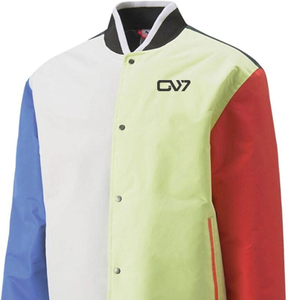 Trendy Custom Oversized Graphic Varsity <b>Jacket</b> for <b>Men</b> – Black & <b>White</b> High-Contrast - Product Image 3