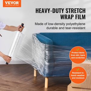 Industrial Strength Clear 15 Inches X 1000 Feet <b>Stretch</b> <b>Wrap</b> Roll 3 Pack 60 Gauge Heavy Duty Shrink Film Durable Durable Plastic - Product Image 2