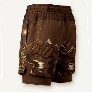 Shorts de sport performants pour hommes, style moderne, confort amélioré par conditions humides, pour les voyages et les tenues décontractées. - Product Image 2