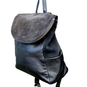 Mochila de Cuero de Ante Negro para Hombre y Mujer, Nuevo Diseño 2026, Venta Caliente al por Mayor, Estilo Vintage, Elegante, con Cierre Premium, Portátil - Product Image 5
