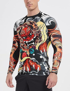 ออกแบบโลโก้ของคุณเองบนเสื้อแรชการ์ดแขนยาวแบบซับลิเมชั่นสำหรับ MMA, BJJ - Product Image 3